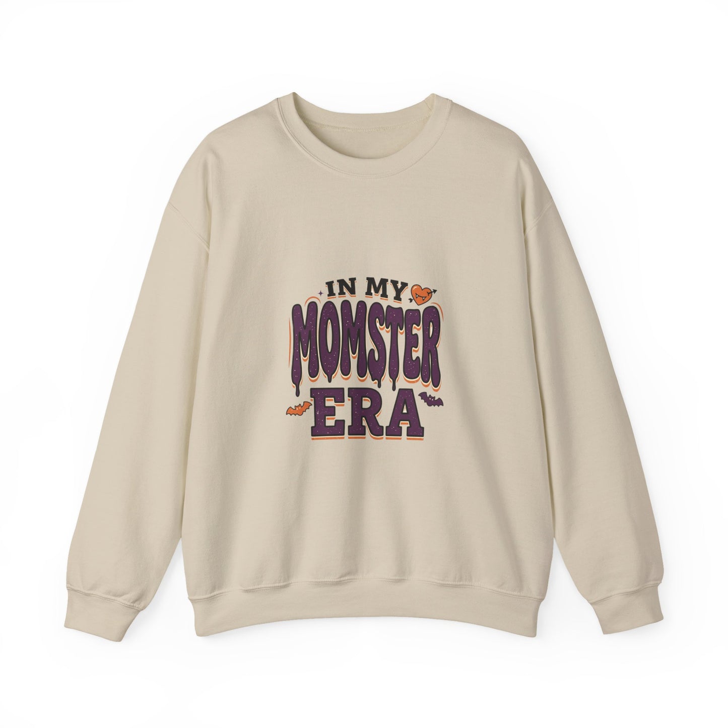 Momster Era Sweatshirt | Halloween mom graphic, purple orange spooky lettering