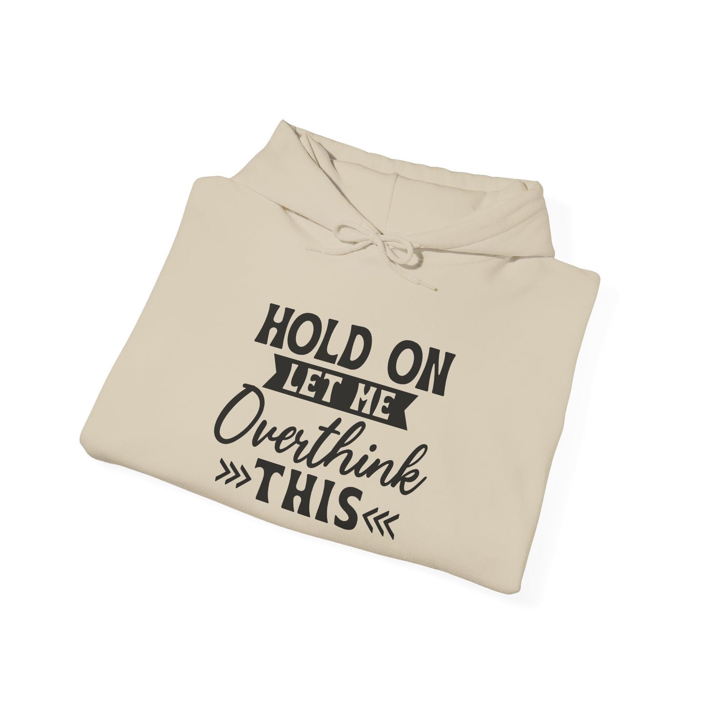 Hoodie — "Hold On Let Me Overthink This" Graphic Pullover