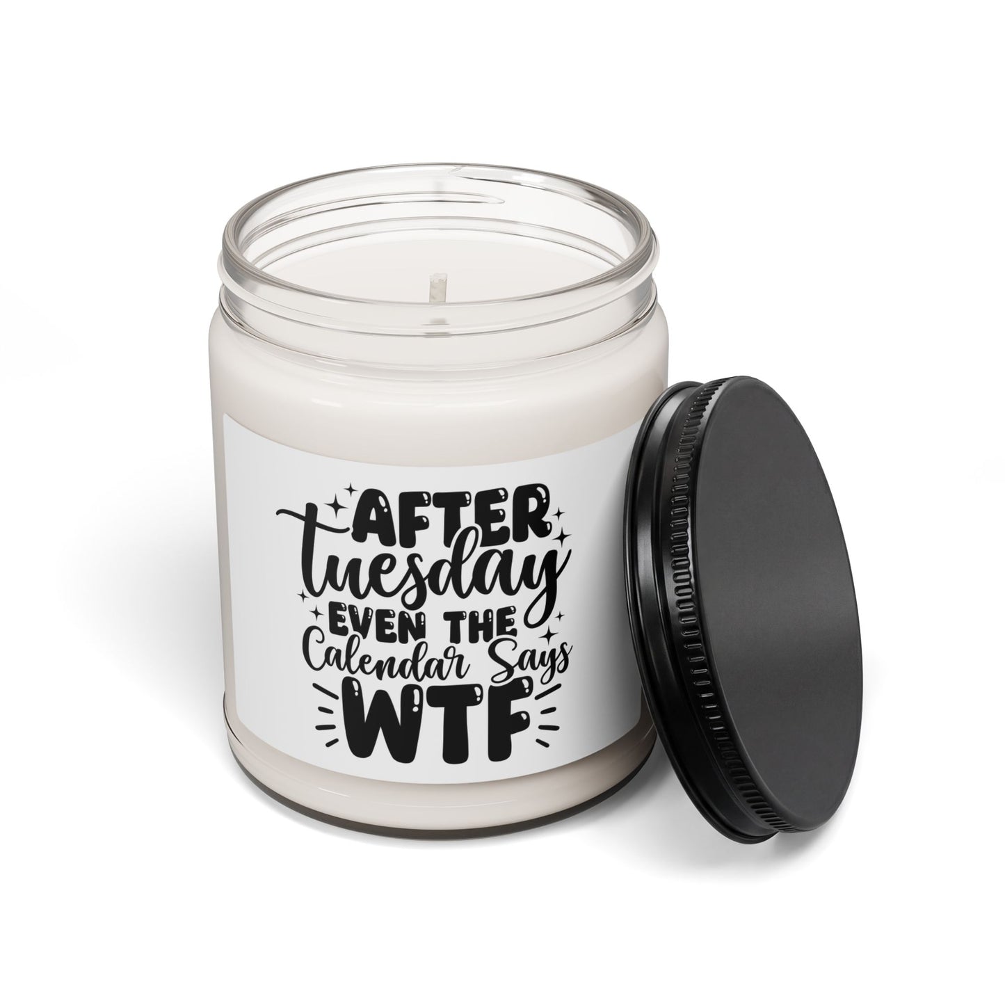 Funny 'Hate Tuesday' Scented Soy Candle — 9 oz Jar