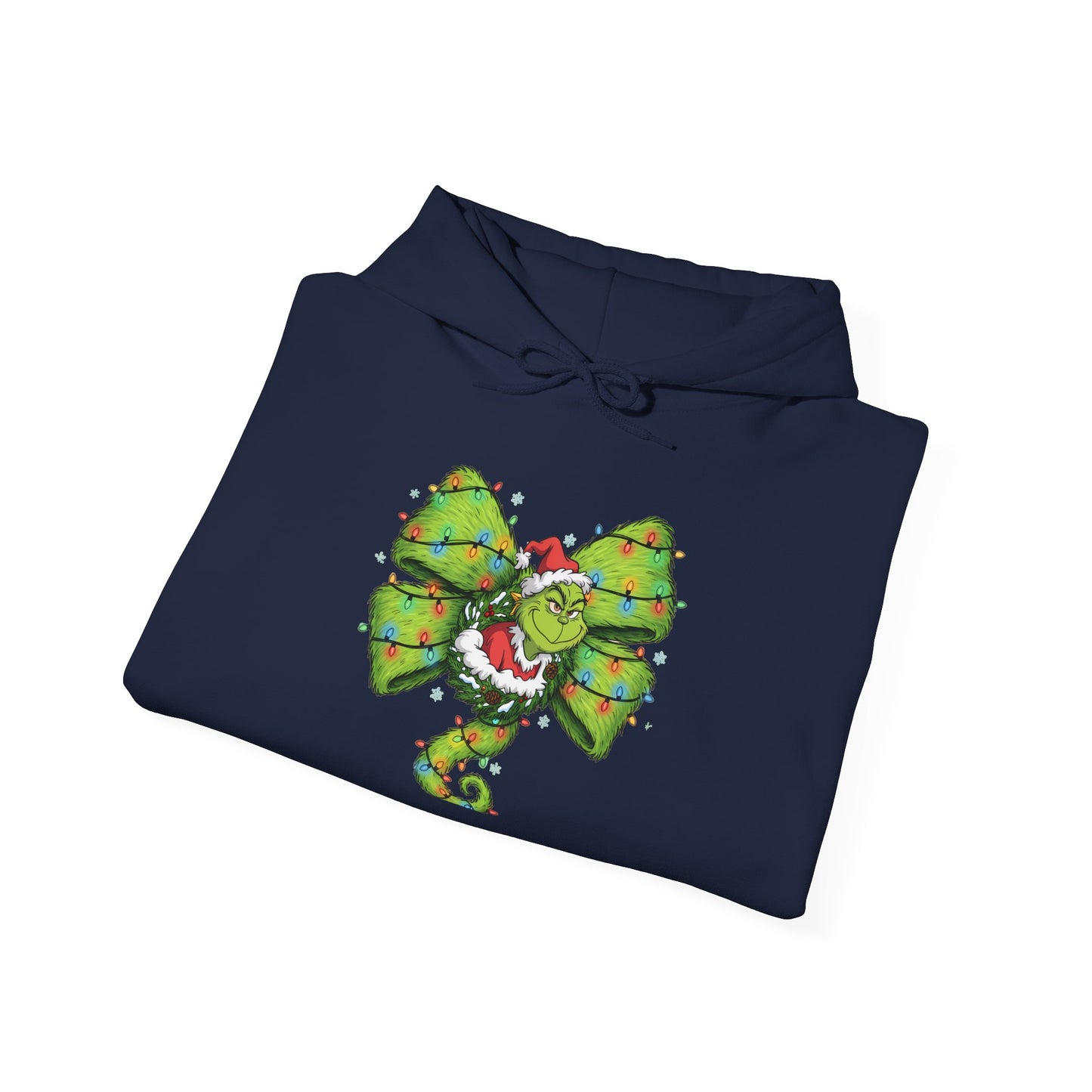 Grinch Christmas Bow Hoodie - Funny Holiday Sweatshirt