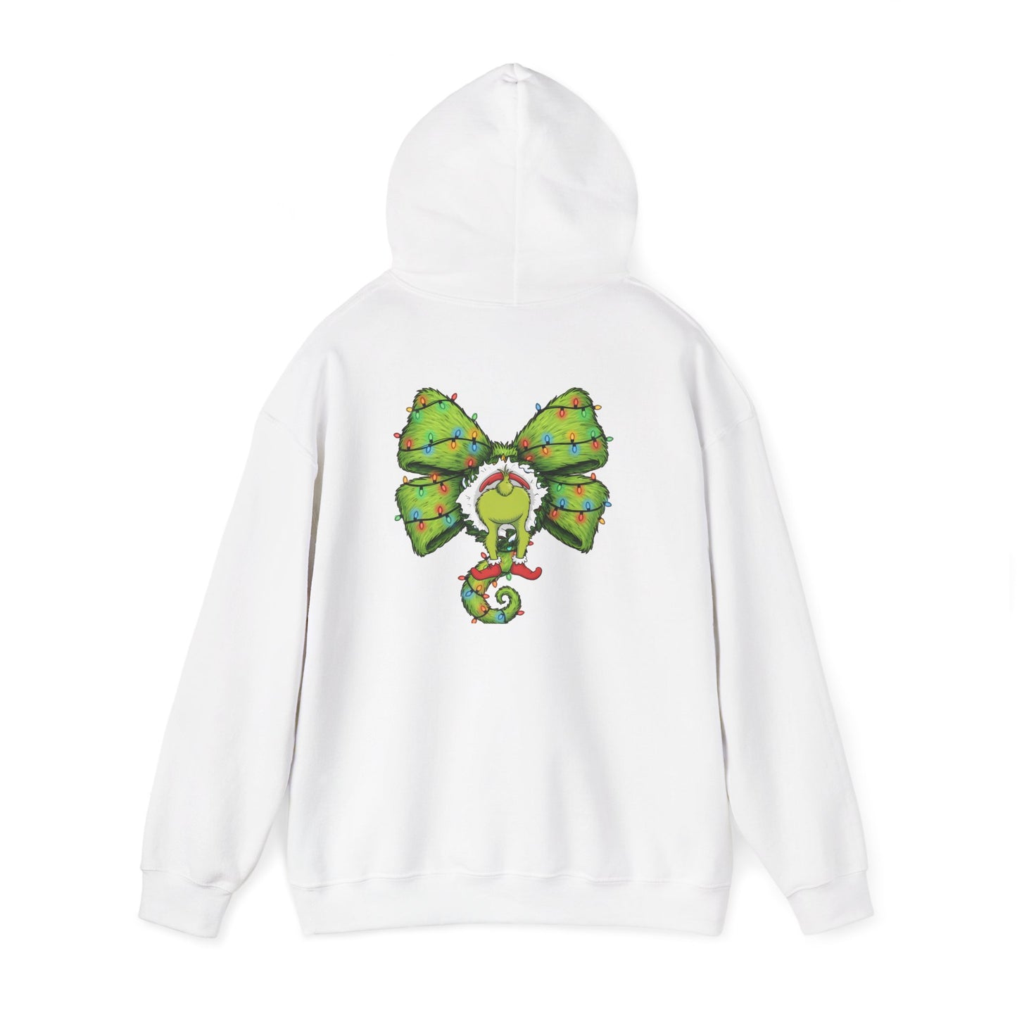 Grinch Christmas Bow Hoodie - Funny Holiday Sweatshirt
