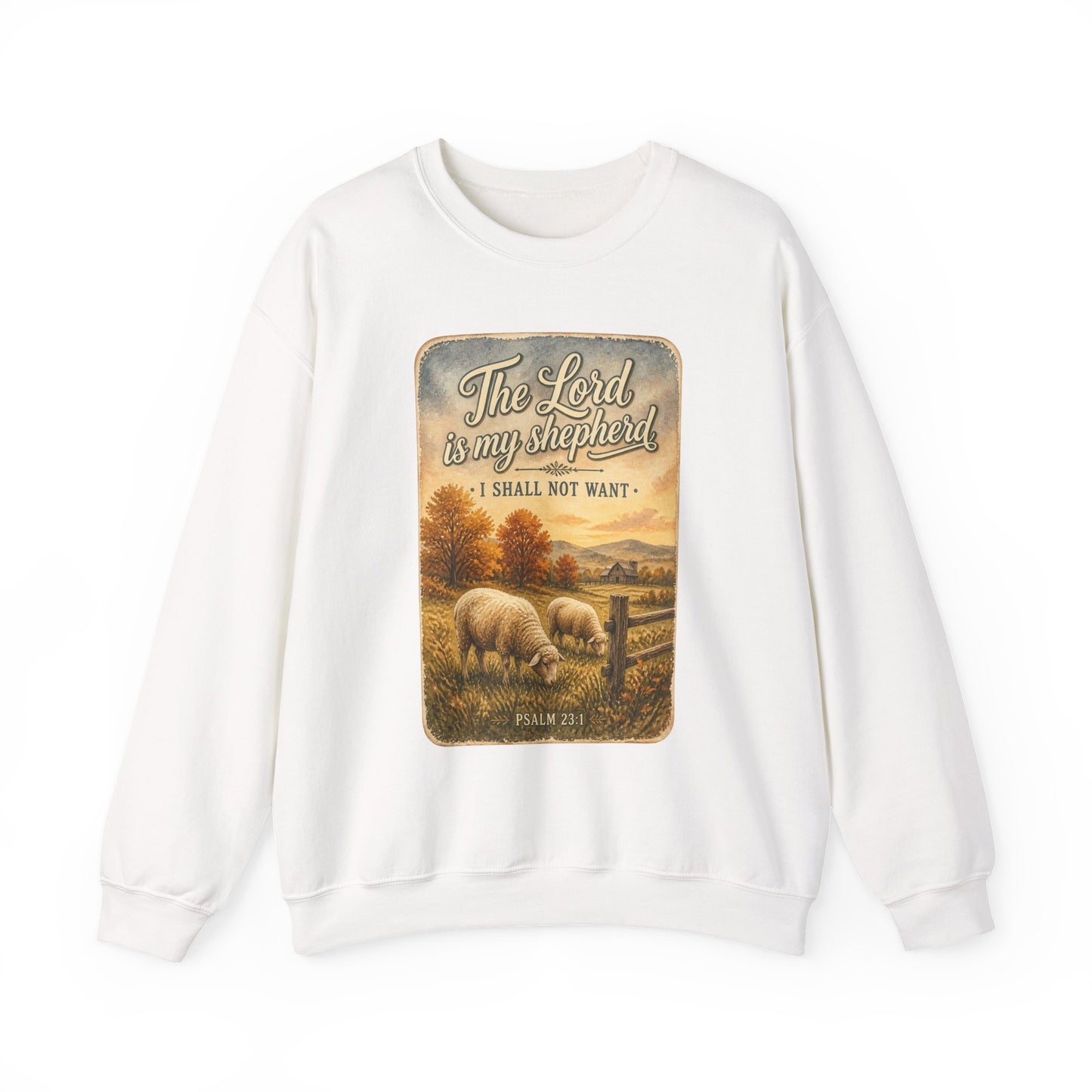 The Lord Is My Shepherd sweatshirt | Christian Autumn, Psalm 23 fall pastoral design