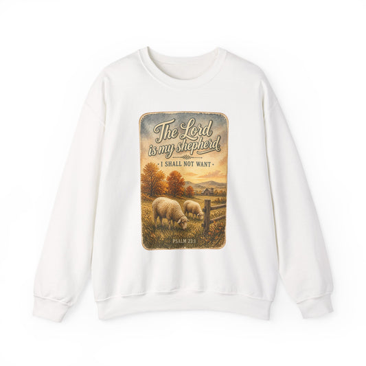 The Lord Is My Shepherd sweatshirt | Christian Autumn, Psalm 23 fall pastoral design
