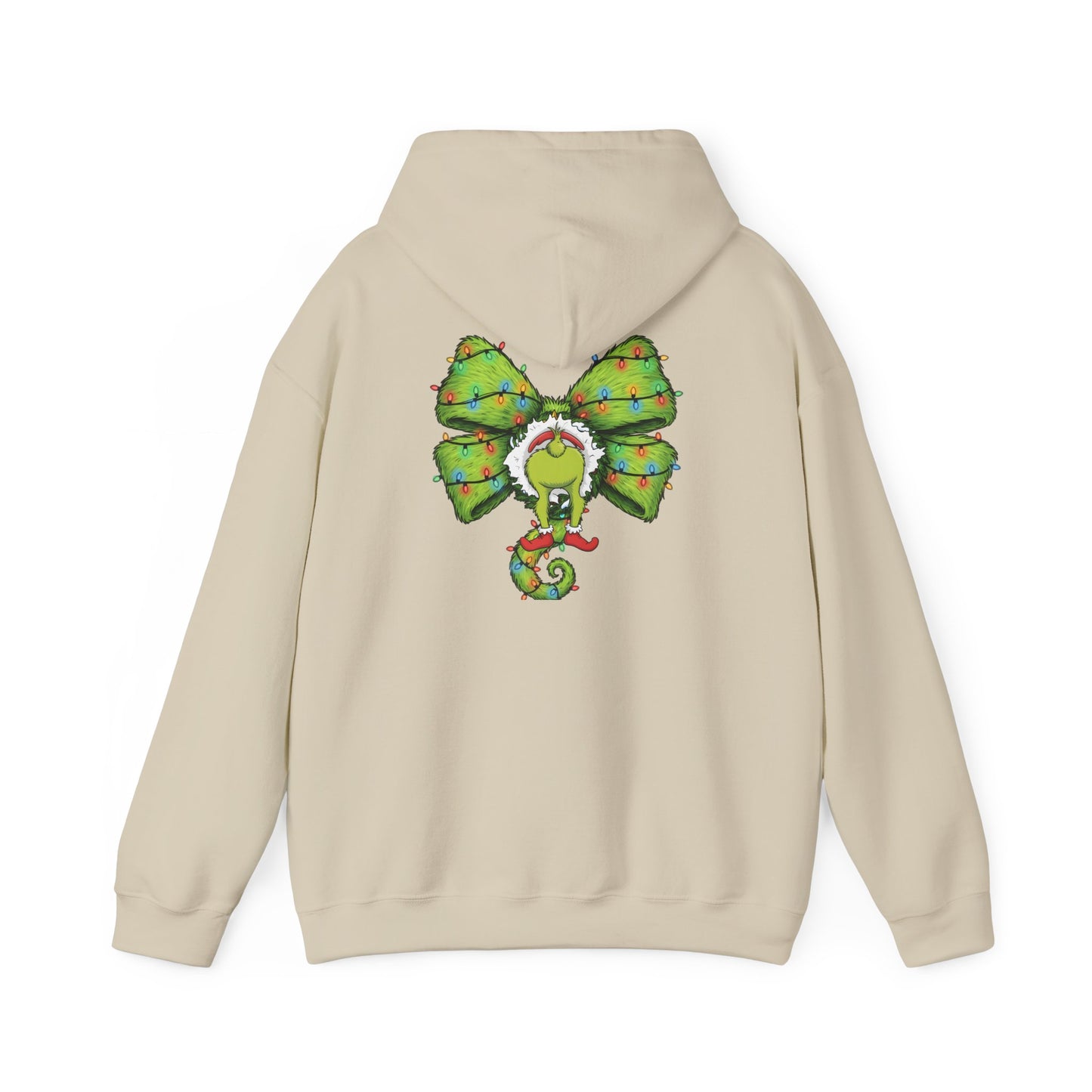 Grinch Christmas Bow Hoodie - Funny Holiday Sweatshirt