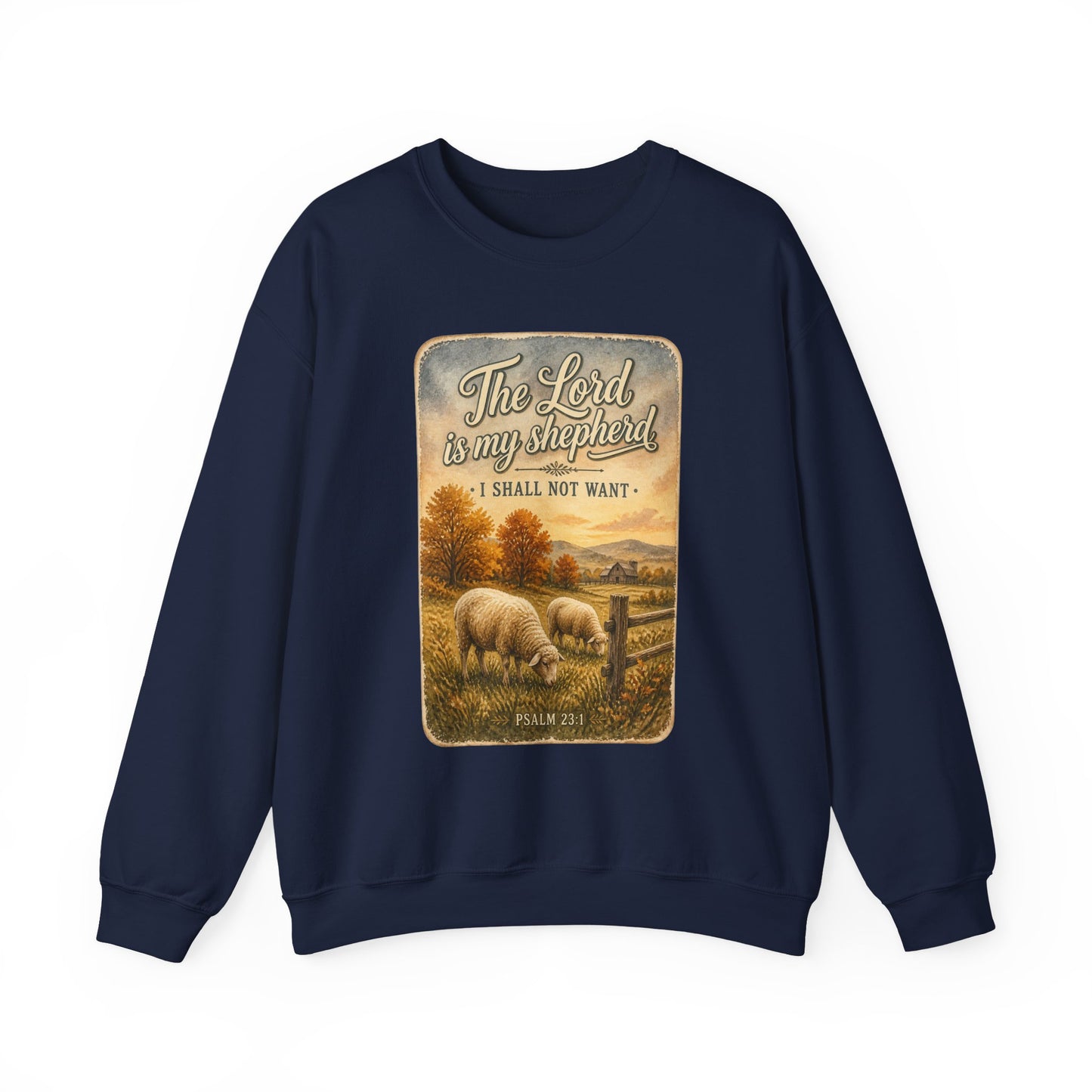 The Lord Is My Shepherd sweatshirt | Christian Autumn, Psalm 23 fall pastoral design