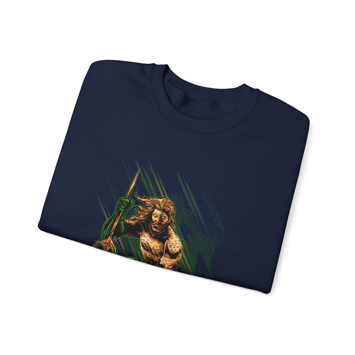 Aquaman Graphic Sweatshirt — Vintage Comic Trident Design