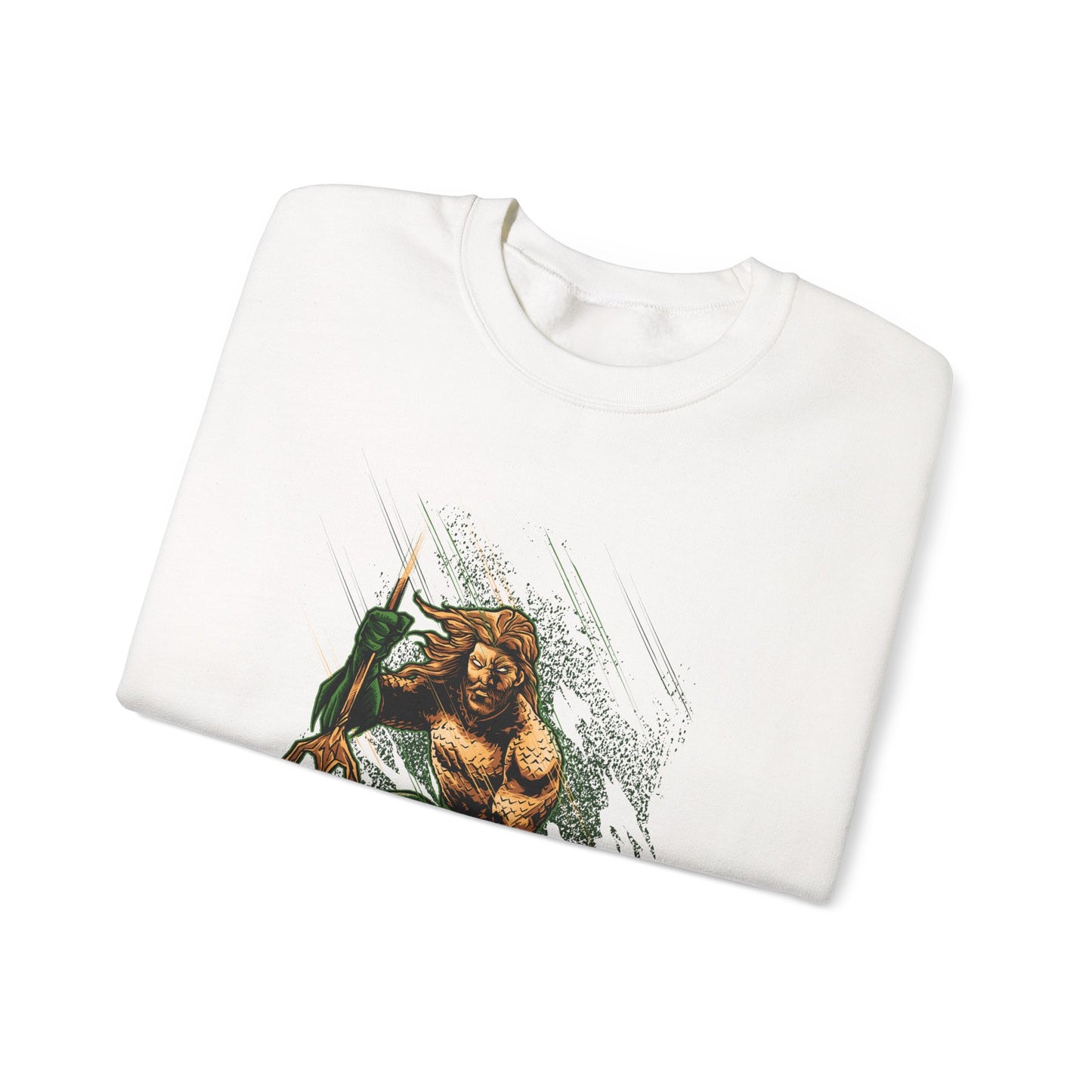 Aquaman Graphic Sweatshirt — Vintage Comic Trident Design